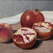 פרנצ'סקו טרומבדורי (Francesco Trombadori) - 'רימונים על מפה לבנה'