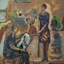 מקס אלון - הצייר בסטודיו האומן ומודליסט'