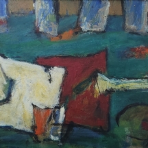 מרסל ינקו (Marcel Janco) - 'מופשט באדום ולבן' -