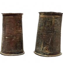 זוג צמידים אפריקאים גדולים (צמידי חפתים) של אנשי הגורונסי (The Gurunsi people)