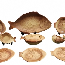 חלקי סט קרמיקה בדמות דגים