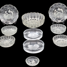 לוט של 10 כלי קריסטל וזכוכית