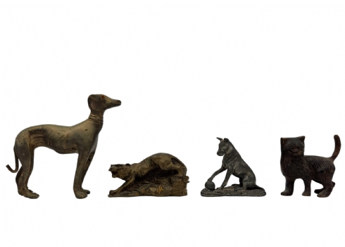 לוט של 4 פיסלונים בדמויות של חיות