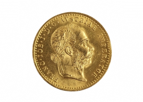 מטבע זהב אוסטרו הונגרי (suety פראנץ ג׳וזף), עשוי זהב 986, משנת: 1915, משקל: 3.5