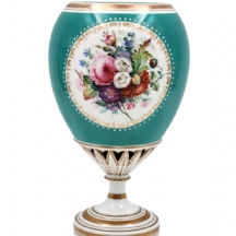 אגרטל פורצלן אנגלי עתיק ואיכותי מהמאה ה-19 (ויקטוריאני), מתוצרת: Worcester