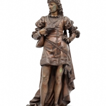 אוטרופ בורה (Eutrope Bouret, צרפתי, 1833-1906) - פסל ברונזה צרפתי עתיק