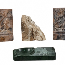 לוט של 4 קישוטי אבן טבעית שונים