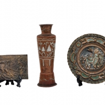 לוט של 3 פירטי קישוטי נחושת