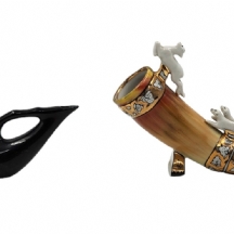 לוט של 2 קישוטי פורצלן