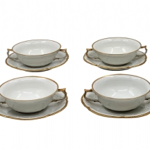 חלקי סט פורצלן גרמני, למרק צח (בוילון, Bouillon), תוצרת 'רוזנטל'