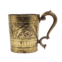 נטלה מרוקאית עשויה פליז רקוע וידית יצוקה