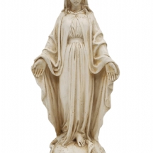 פסל צרפתי עתיק בדמות הבתולה הקדושה דורכת על הנחש, עשוי גבס, לא חתום