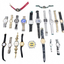 לוט של 20 שעוני יד ישנים שונים, משומשים, יד שניה, יצרנים שונים לא נבדק מצב עבודה