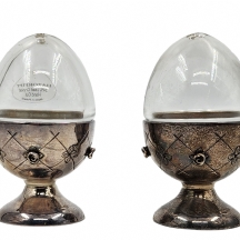 שני פמוטים של חברת הצורפים (Hazorfim) עשויים כסף 'סטרלינג' (925) חתומים