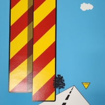 אלן ד'ארקנג'לו (Allan D'Arcangelo) - 'מתן זכות קדימה' (Yield) - ליטוגרפיה, הדפס