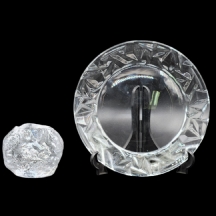 לוט של 2 חפצי זכוכית