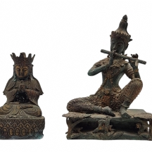 לוט של 2 פסלוני מתכת