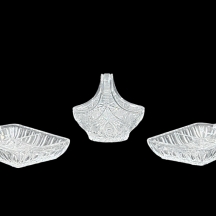 לוט של 3 כלי קריסטל