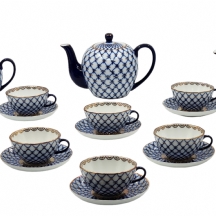 סט פורצלן רוסי לתה