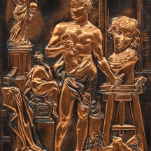 תבליט נחושת - אלגוריה לפיסול