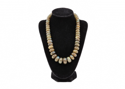 מחרוזת חרוזי לבדדורייט (Labradorite) טבעי, משקל כולל: 156 גרם סה"כ