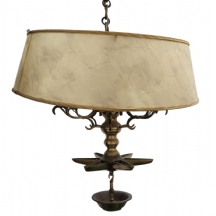 מנורת שבת יהודית יודנשטרן (Judenstern) מהמאה ה-19 עשויה ברונזה