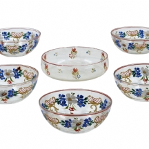 למביני דבר - לוט קערות זכוכית בוהמיאניות מהמאה ה19