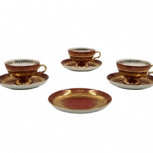 סט פורצלן מוקה של ספלי דמיטאסה (Demitasse Cup)