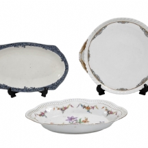 לוט של 3 מגשי פורצלן שונים