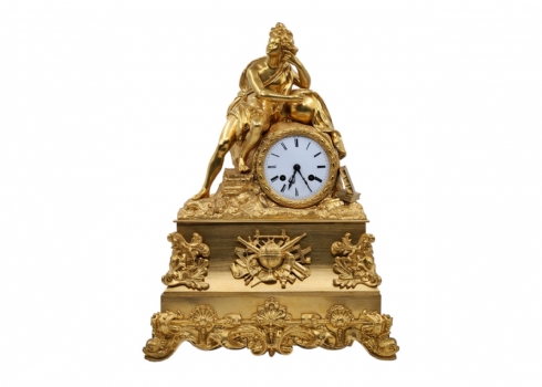 לאספנים ולמביני דבר - שעון קמין צרפתי עתיק