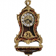 שעון מדף (Bracket Clock) צרפתי עתיק בסגנון אנדרה שארל בול - Andre Charles Boulle