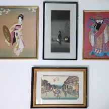לוט של 4 תמונות סיניות שונות