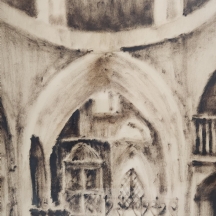 'בית כנסת' - גואש על נייר