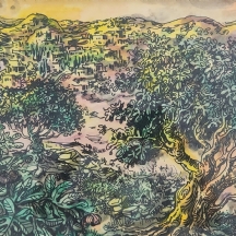 'עץ זית עתיק' - ציור