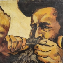 'התוקע בשופר' - שמן על בד