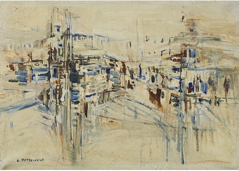 Efraim Modzelevich (ישראל/ארגנטינה 1931-1995) - 'השתקפויות' - שמן על בד