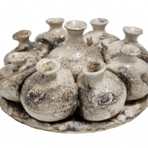 חנוכייה אומנותית עשויה קרמיקה