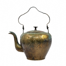 לאספני כלי מטבח עתיקים - קומקום עתיק עשוי פליז