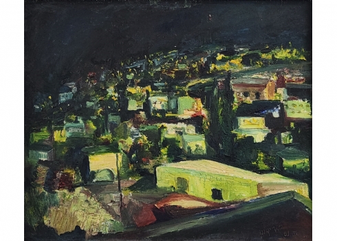'יפו' - ציור שמן על בד, חתום: פרידמן ומתוארך: 1963