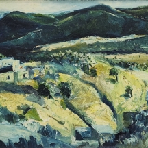 'ירושלים' - ציור שמן על בד, חתום: פרידמן ומתוארך: 1965