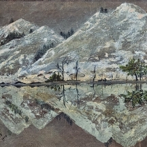 עליה קולבר - ציור שמן על לוח, חתום: עליה ומתוארך: 1980