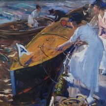 פיטר ואן דר הם (Hem der van Pieter - ' שתי נשים קושרות סירה לרציף' –