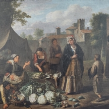 'בשוק הירקות' – ציור אירופאי עתיק