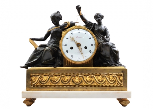 שעון קמין צרפתי מהמאה ה-18 מתוצרת: Lepaute Andre Jean  ו- Pochon a Paris