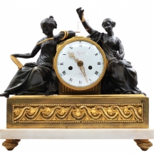 שעון קמין צרפתי מהמאה ה-18 מתוצרת: Lepaute Andre Jean  ו- Pochon a Paris