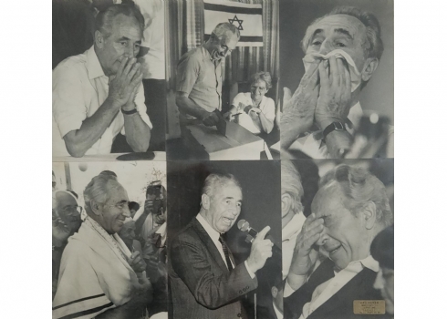 שמעון פרס - שישה צילומים שונים של נשיא מדינת ישראל לשעבר שמעון פרס
