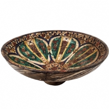 לאספנים - קערה מרוקאית עתיקה מסוף המאה ה-17 או מתחילת המאה ה-18, מעוטרת