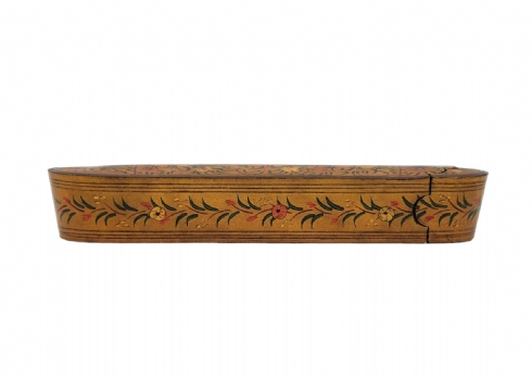 קלמדן (Qalamdan) פרסי עתיק ויפה, עשוי עץ ועיסת ניר (פפיאה מאשה - Papier-mache)