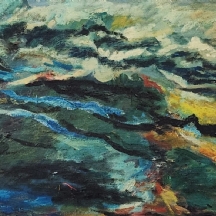 'גלים' - שמן על בד
