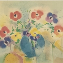 דן פרטוש (Dan Partouche) - 'כלניות בכד תכלת', ליטוגרפיה